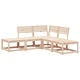 Градински комплект от 5 части, масивна борова дървесина