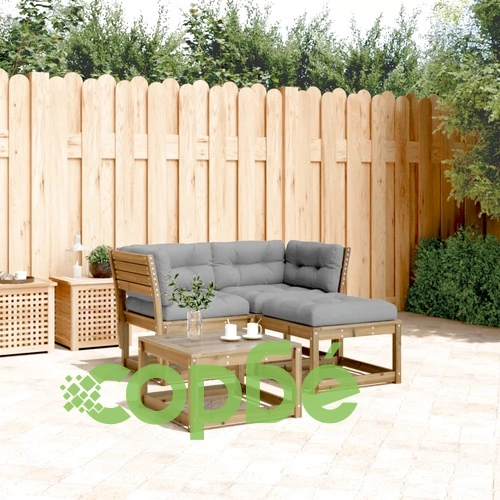 Градински комплект диван с възглавници, 3части, импрегниран бор ➤ топ цена ➤ sorbe.bg