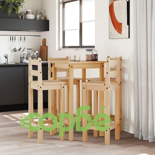 Бар комплект от 5 части, масивна борова дървесина ➤ топ цена ➤ sorbe.bg