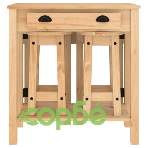 Бар комплект от 5 части, масивна борова дървесина ➤ топ цена ➤ sorbe.bg