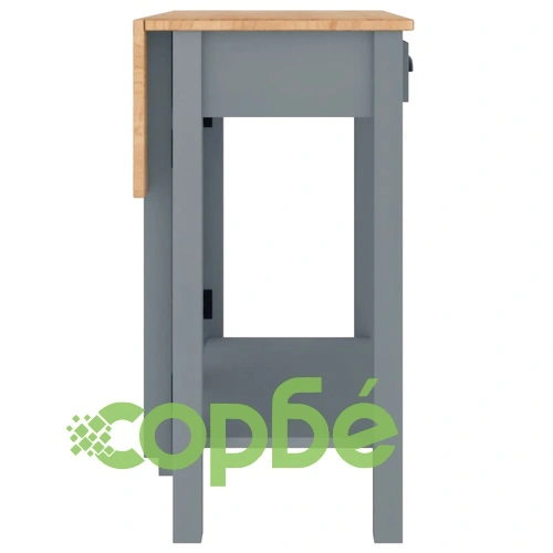 Бар комплект от 5 части, сив, масивна борова дървесина ➤ топ цена ➤ sorbe.bg