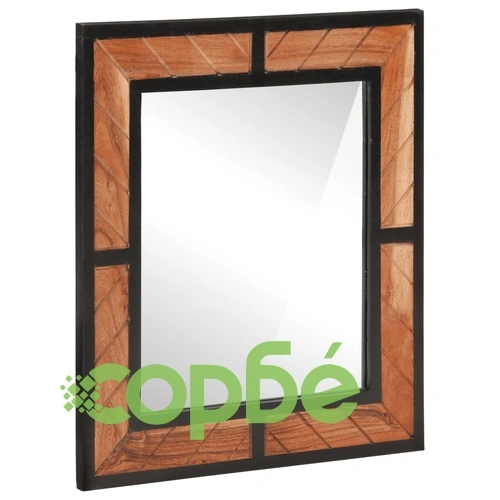 Комплект мебели за баня, 2 части, желязо и масивна акация ➤ топ цена ➤ sorbe.bg