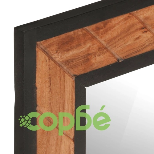 Комплект мебели за баня, 2 части, желязо и масивна акация ➤ топ цена ➤ sorbe.bg