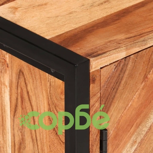 Комплект мебели за баня, 2 части, желязо и масивна акация ➤ топ цена ➤ sorbe.bg