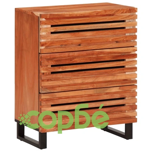 Бюфети, 3 бр, 60x34x75 см, акациево дърво масив ➤ топ цена ➤ sorbe.bg