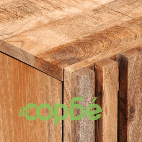 Комплект мебели за баня, 2 части, грубо мангово дърво масив ➤ топ цена ➤ sorbe.bg