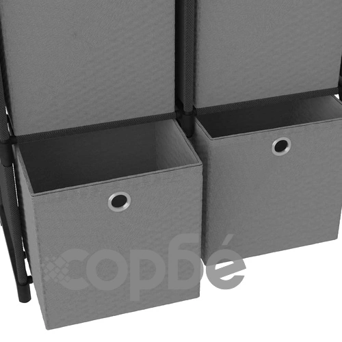 Органайзер с 4 отделения с кутии, черен, 69x30x72,5 см, плат ➤ топ цена ➤ sorbe.bg
