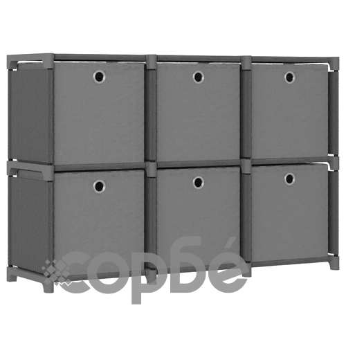 Органайзер с 6 отделения с кутии, сив, 103x30x72,5 см, плат ➤ топ цена ➤ sorbe.bg