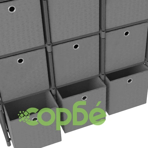 Органайзер с 9 отделения с кутии, сив, 103x30x107,5 см, плат ➤ топ цена ➤ sorbe.bg