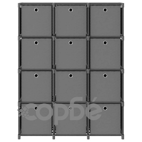 Органайзер с 12 отделения с кутии, сив, 103x30x141 см, плат ➤ топ цена ➤ sorbe.bg