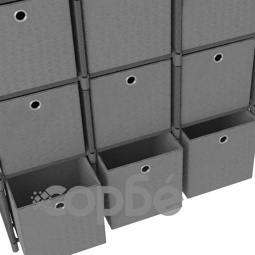 Органайзер с 12 отделения с кутии, сив, 103x30x141 см, плат ➤ топ цена ➤ sorbe.bg