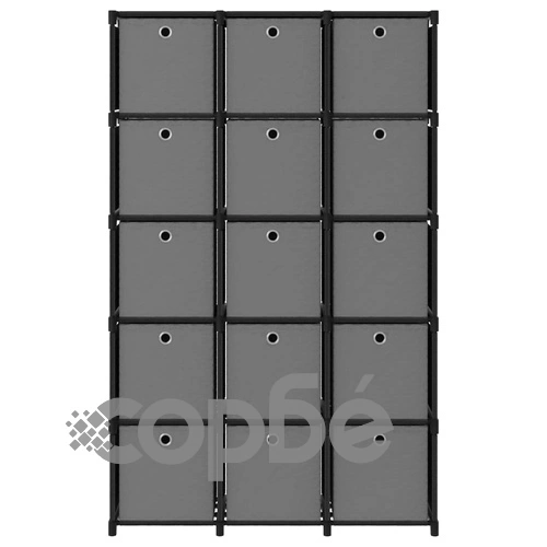 Органайзер с 15 отделения с кутии, черен, 103x30x175,5 см, плат ➤ топ цена ➤ sorbe.bg