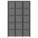 Рафт с 15 кубични отделения с кутии, сив, 103x30x175,5 см, плат
