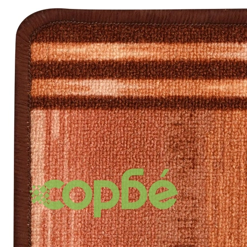 Пътека с гел подложка, бежови квадрати, 67x200 см ➤ топ цена ➤ sorbe.bg