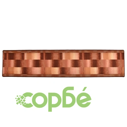 Пътека с гел подложка, бежови квадрати, 67x300 см ➤ топ цена ➤ sorbe.bg