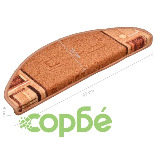 Самозалепващи стелки за стъпала, 15 бр, бежови, 65x21x4 см ➤ топ цена ➤ sorbe.bg