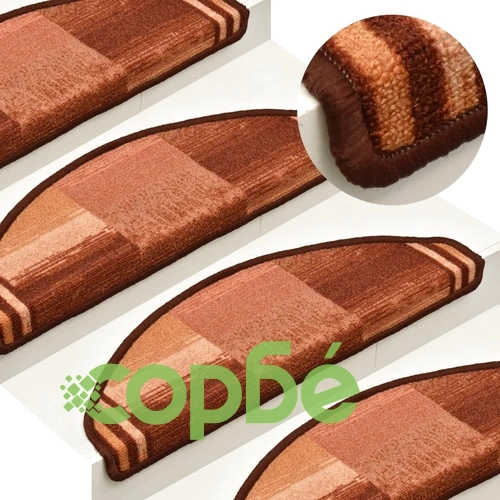 Самозалепващи стелки за стъпала, 15 бр, кафяви, 65x21x4 см ➤ топ цена ➤ sorbe.bg