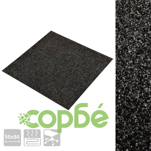 Плочки за под, килимни, 20 бр, 5 м², черни ➤ топ цена ➤ sorbe.bg