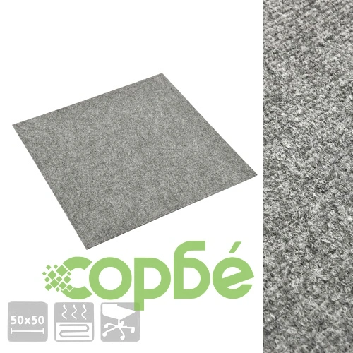 Плочки за под, килимни, 20 бр, 5 м², светлосиви ➤ топ цена ➤ sorbe.bg