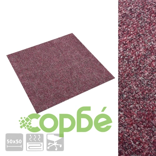 Плочки за под, килимни, 20 бр, 5 м², тъмночервени ➤ топ цена ➤ sorbe.bg