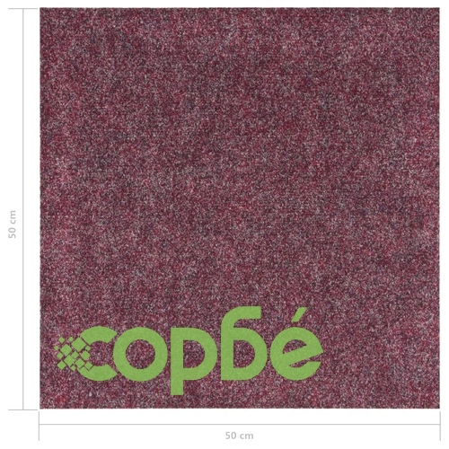 Плочки за под, килимни, 20 бр, 5 м², тъмночервени ➤ топ цена ➤ sorbe.bg