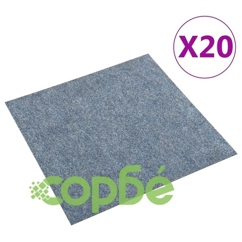 Плочки за под, килимни, 20 бр, 5 м², сини ➤ топ цена ➤ sorbe.bg