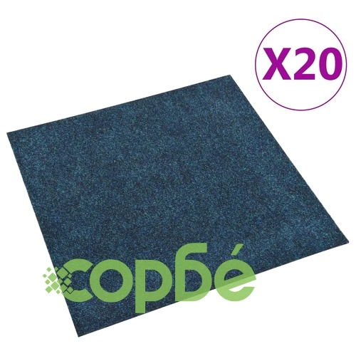 Плочки за под, килимни, 20 бр, 5 м², тъмносини ➤ топ цена ➤ sorbe.bg