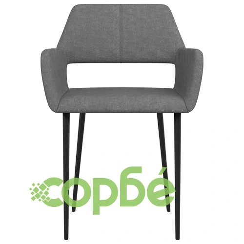 Трапезни столове, 2 бр, тъмносиви, текстил ➤ топ цена ➤ sorbe.bg