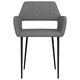 Трапезни столове, 2 бр, тъмносиви, текстил