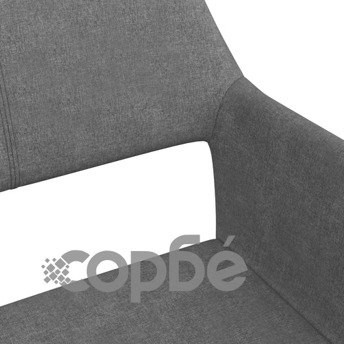 Трапезни столове, 2 бр, тъмносиви, текстил ➤ топ цена ➤ sorbe.bg