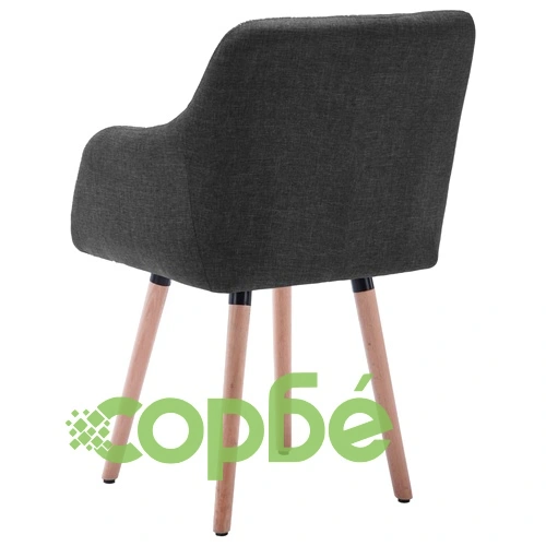 Трапезни столове, 2 бр, тъмносиви, текстил ➤ топ цена ➤ sorbe.bg