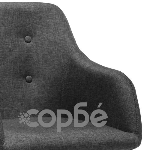 Трапезни столове, 2 бр, тъмносиви, текстил ➤ топ цена ➤ sorbe.bg