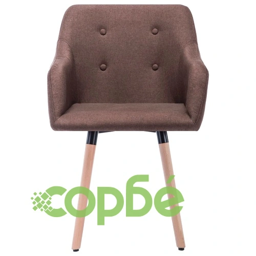 Трапезни столове, 2 бр, таупе, текстил ➤ топ цена ➤ sorbe.bg