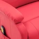 Масажен стол, червен, изкуствена кожа