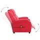 Масажен стол, червен, изкуствена кожа