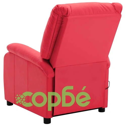 Масажен стол, червен, изкуствена кожа ➤ топ цена ➤ sorbe.bg