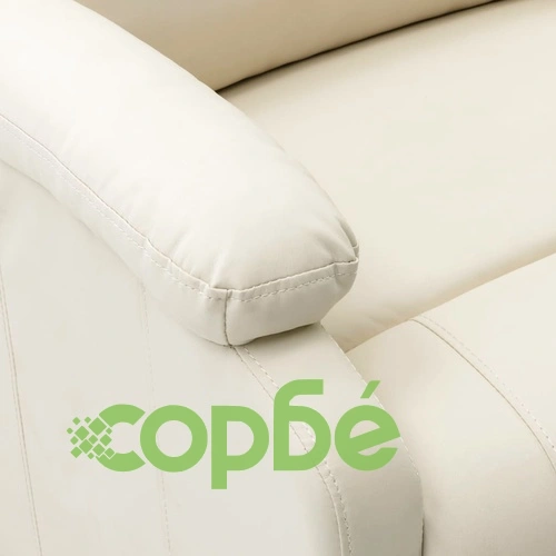 Реклайнер стол, бял, изкуствена кожа ➤ топ цена ➤ sorbe.bg