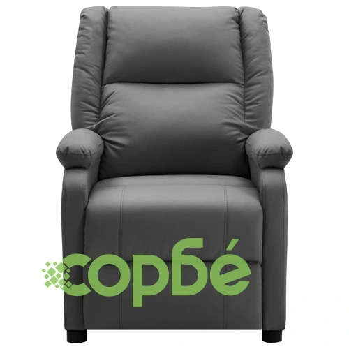 Реклайнер стол, антрацит, изкуствена кожа ➤ топ цена ➤ sorbe.bg