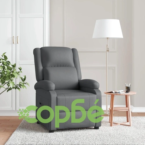 Реклайнер стол, антрацит, изкуствена кожа ➤ топ цена ➤ sorbe.bg