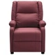 Реклайнер стол, виненочервен, изкуствена кожа