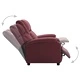 Реклайнер стол, виненочервен, изкуствена кожа