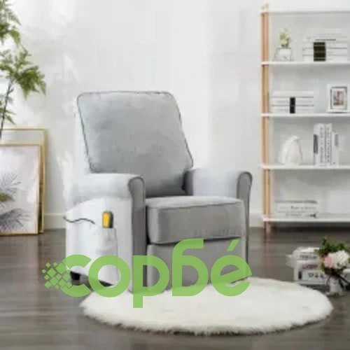 Масажен стол, светлосив, текстил ➤ топ цена ➤ sorbe.bg