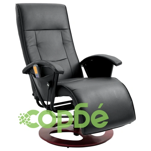 Масажен стол, черен, изкуствена кожа ➤ топ цена ➤ sorbe.bg