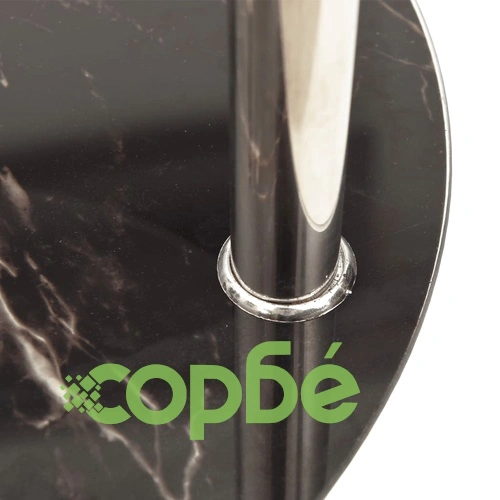 Странична маса 2 рафта прозрачно и черно 38 см закалено стъкло ➤ топ цена ➤ sorbe.bg