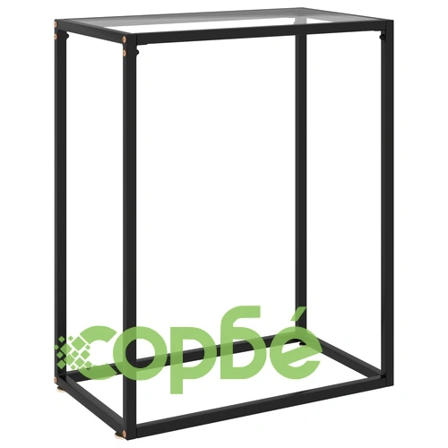 Конзолна маса, прозрачна, 60x35x75 cм, закалено стъкло ➤ топ цена ➤ sorbe.bg