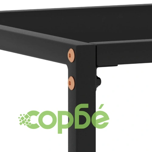 Конзолна маса, черна, 60x35x75 cм, закалено стъкло ➤ топ цена ➤ sorbe.bg