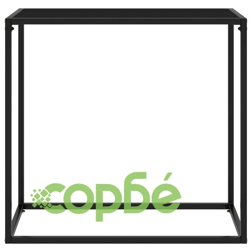 Конзолна маса, черна, 80x35x75 cм, закалено стъкло ➤ топ цена ➤ sorbe.bg