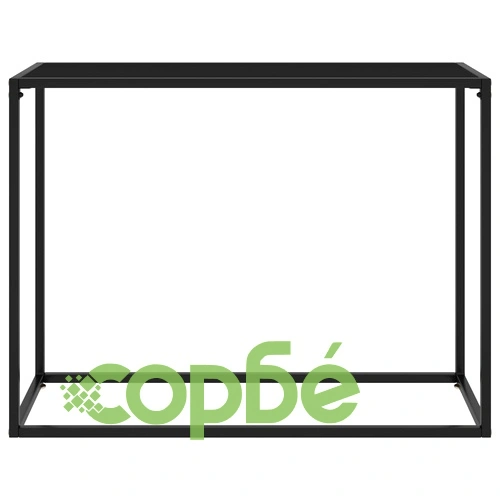 Конзолна маса, черна, 100x35x75 cм, закалено стъкло ➤ топ цена ➤ sorbe.bg