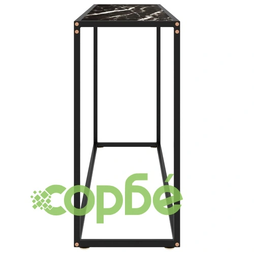 Конзолна маса, черна, 120x35x75 cм, закалено стъкло ➤ топ цена ➤ sorbe.bg