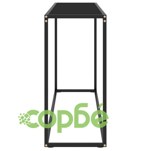 Конзолна маса, черна, 140x35x75 cм, закалено стъкло ➤ топ цена ➤ sorbe.bg